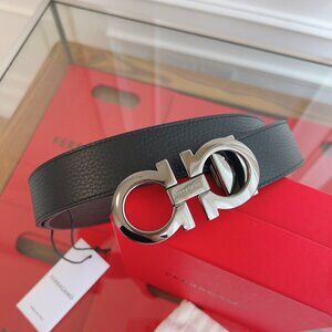 Ferragamo black cowhide belt